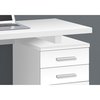 Monarch Specialties Computer Desk, Home Office, Laptop, Left, Right Set-up, Storage Drawers, 48"L, Work, Laminate, White I 7690